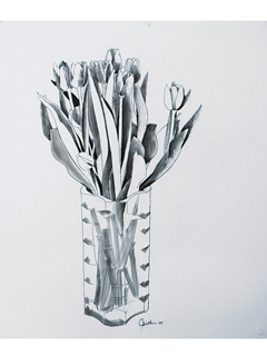 Flower with Vase Study I  by Curt Ginther