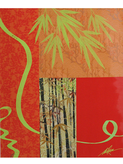 Red Washi Bamboo by Laurie McKeon