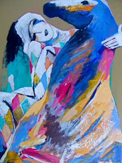 Harlequin on Horse by Luigi Fumagalli