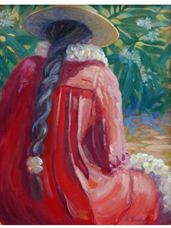 Red Lei Maker by Angela Headley