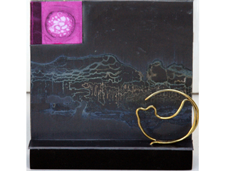 Cat Mimics The Moon by George Newton