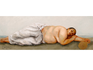Asleep with Fan by Chris Campbell