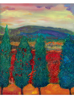 Four Cypress Trees by Anthony  Mendivil