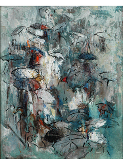 Rainy Day in Paris by Shirley Russell (1886-1985)