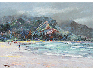 Hanalei Bay - Kauai by Hiroshi Tagami (1928-2014)