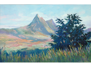 Olomana Afternoon Light and Shadows by Warren Stenberg