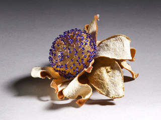 (Orange Flower)   feverish by Bernice Akamine (1949 -2024) (View 2)