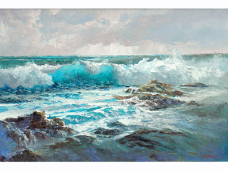 Dawn Surf - Sandy Beach by Ed  Furuike