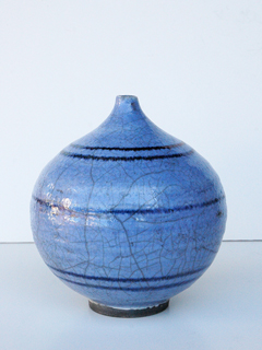 Baby Blue Raku by Paul Nash