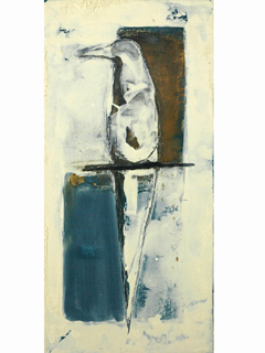 White Bird on Ochre II by Jodi Endicott