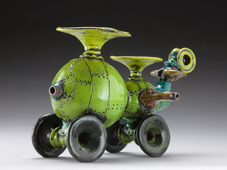 Lime Green Twin Rotor Heli by Daven Hee