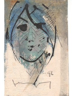 Untitled:  Blue Portrait by John Young (1909-1997)