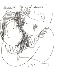 Untitled: Heart To Heart by John Young (1909-1997)