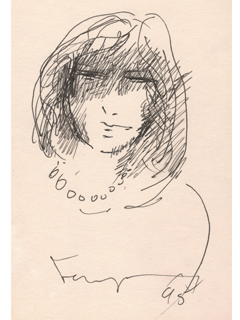 Untitled:  Lady With Pearls II by John Young (1909-1997)