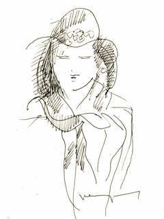 Untitled:  Lady With Hat by John Young (1909-1997)