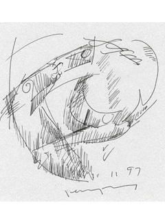 Untitled:  Circle of Horses by John Young (1909-1997)