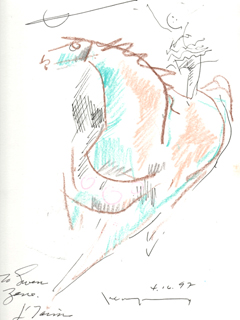 Untitled: Performer with Horse by John Young (1909-1997)