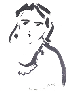 Untitled:  Portrait Of A Woman I by John Young (1909-1997)