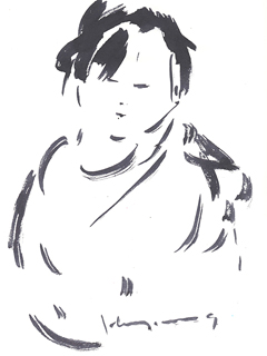 Untitled:  Portrait Of A Woman II by John Young (1909-1997)