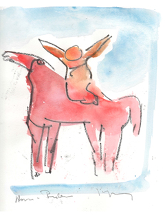 Horse - Rider by John Young (1909-1997)