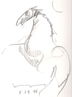 Untitled:  Horse Rearing by John Young (1909-1997)