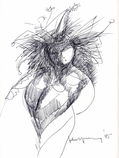 Untitled:  Performer by John Young (1909-1997)