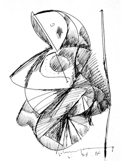 Untitled:  Abstract Figure  by John Young (1909-1997)