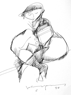 Untitled:  Seated Man by John Young (1909-1997)