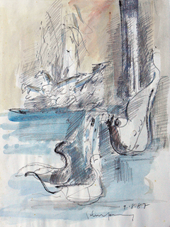 Untitled: Trevi Fountain by John Young (1909-1997)