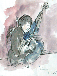 Untitled:  Musician by John Young (1909-1997)