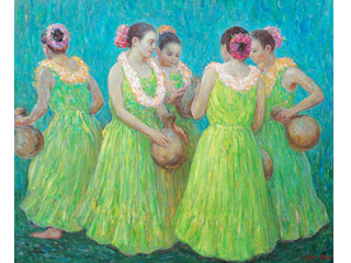 Girls With Uli Uli by Victor  Gao