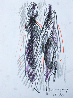 Untitled:  Two Figures by John Young (1909-1997)