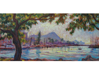 View Of Diamond Head From Magic Island by Arthur Johnsen (1952-2015)