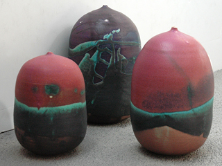 Closed Forms: Triptych by Toshiko Takaezu (1922-2011)