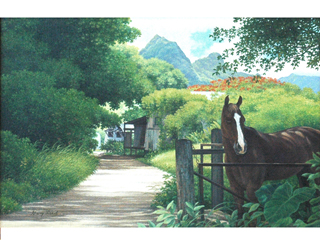 Maunawili Farm by Gary Reed (1948-2015)
