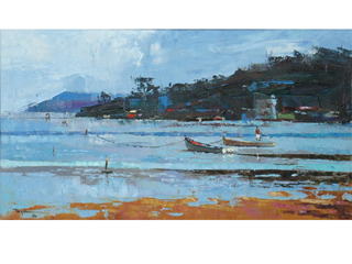 Kaneohe Bay , Heeia Kea  by Hiroshi Tagami (1928-2014)