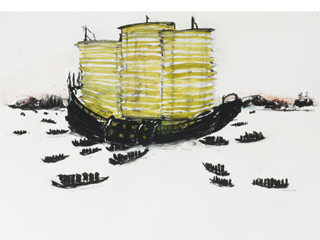 The meeting of cargo as recorded by the artist (sandalwood for lawns program) by Dorothy Faison