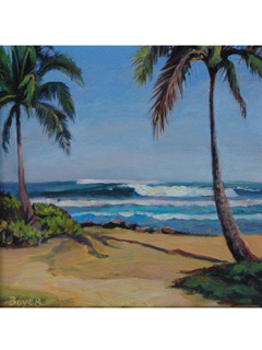 Huge Surf at Ali'i Beach by Lynne Boyer