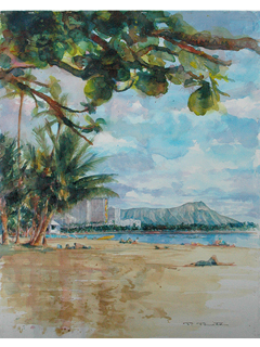 Ala Moana Beach Park by Tom Tomita