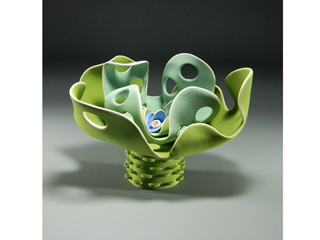 Bloom - Green with Stalk by Licia McDonald