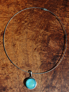 Round Pendant and Wire by Monika Reimann