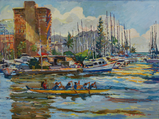 Magic Island Paddlers by Mark  Brown
