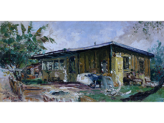 Untitled (Hawaiian House) by Hajime Okuda (1906-1992)