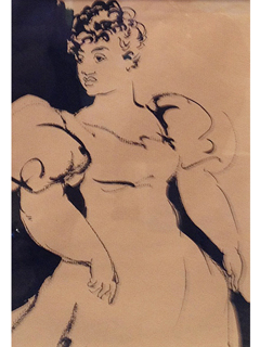 Woman in Holoku Looking Left by Madge Tennent (1889-1972)
