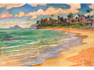 Lanikai Beach by Arthur Johnsen (1952-2015)