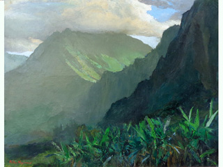 The Pali Lights & Shadows by Peter Hayward (1905-1993)