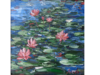 Pink Water Lilies by Kelly Sueda