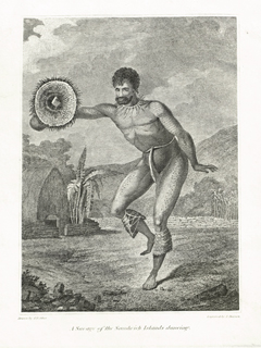 A Savage of the Sandwich Island Dancing by John Webber