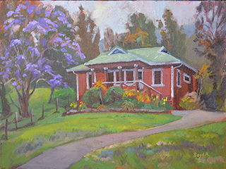 Jacaranda & House by Lynne Boyer