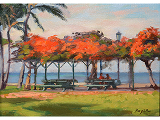 Red Waikiki Shade by Lynne Boyer